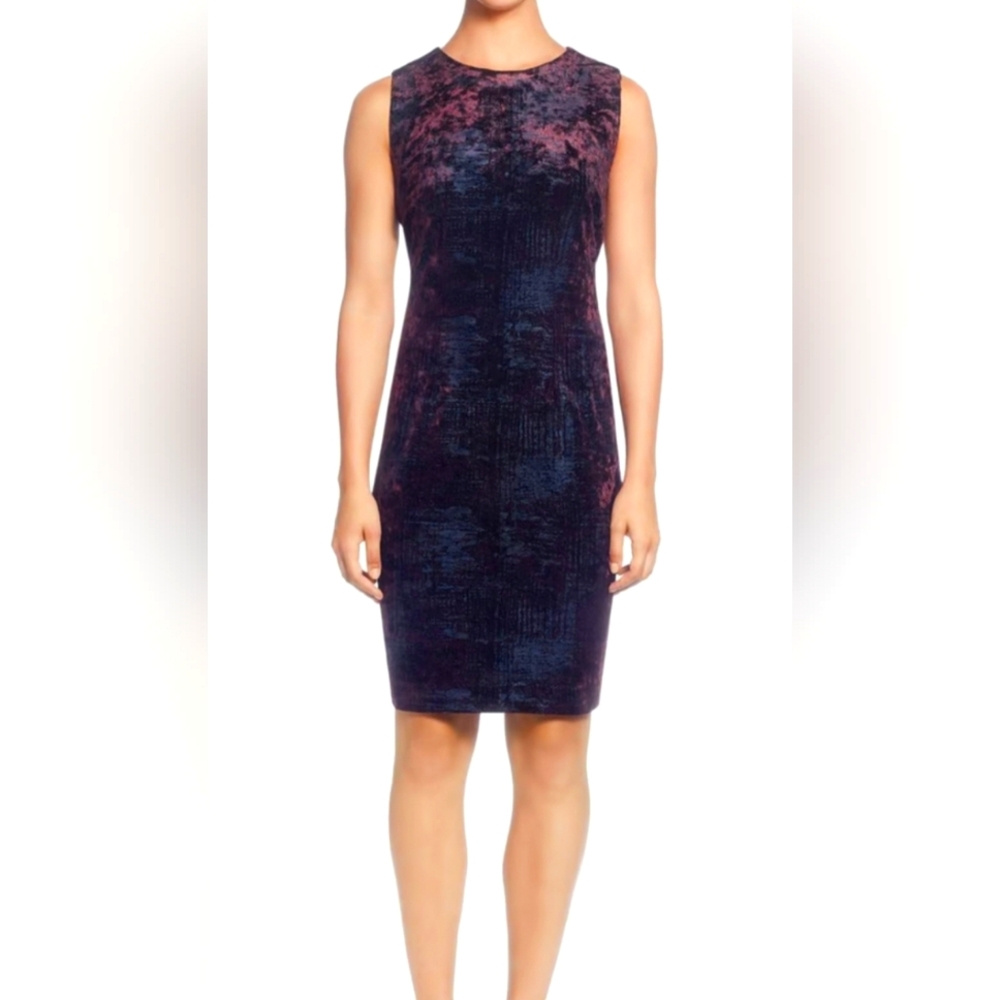 NWT T Tahari Velour Sheath Dress Size 6
